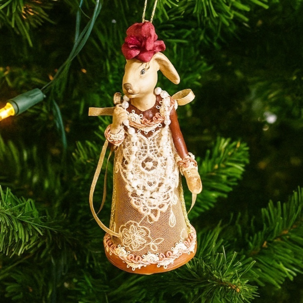 Wayne M. Kleski Katherine’s Collection Hare Rabbit Christmas Ornament